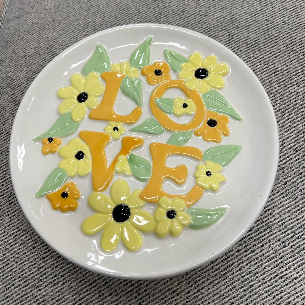 Hand Made Ceramic Love Plate